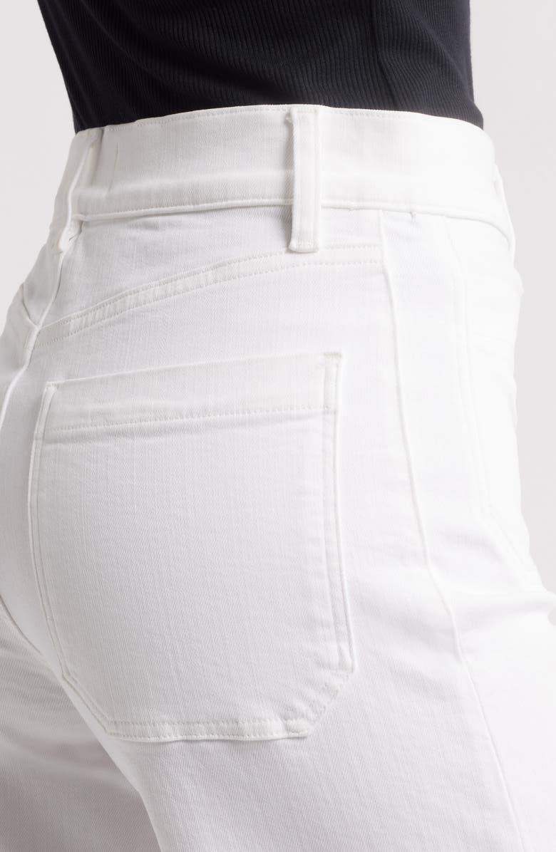 FRAME Le Pixie Slim Palazzo Patch Pocket High Waist Wide Leg Jeans, Alternate, color, White