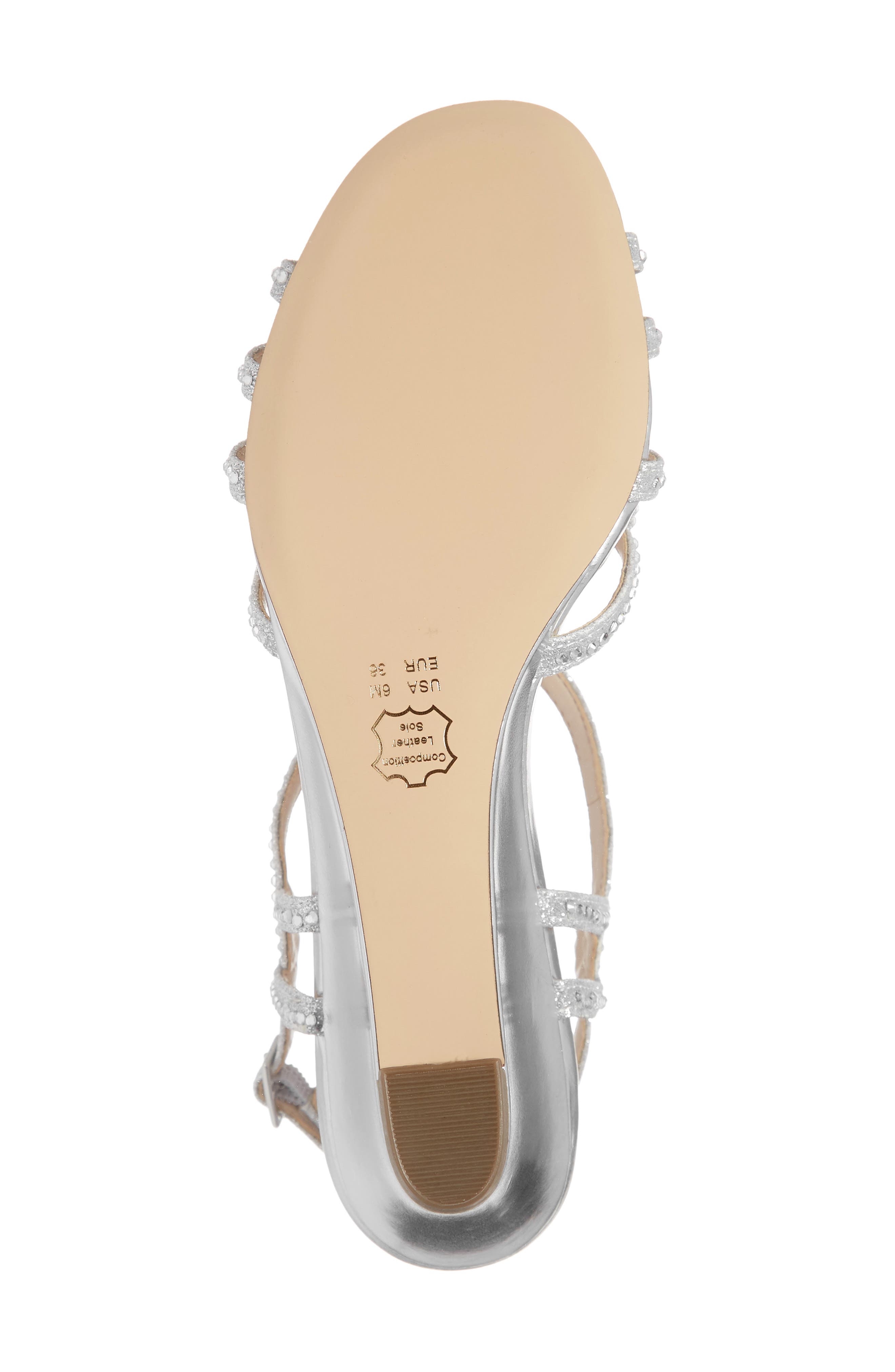 Nina Fynlee Crystal Embellished Wedge Sandal, Alternate, color, 