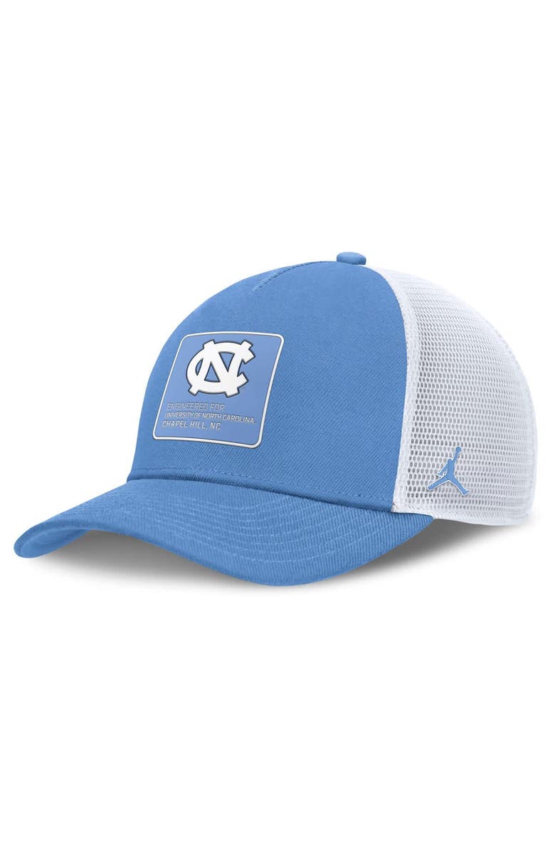 Jordan Brand Men's Jordan Brand Carolina Blue/White North Carolina Tar Heels 2025 On-Field Rise Engineered Trucker Adjustable Hat, Main, color, Light Blue