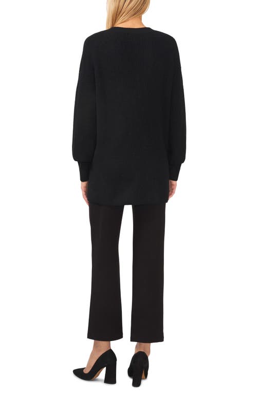 Halogenr Halogen(r) V-neck Tunic Sweater In Black