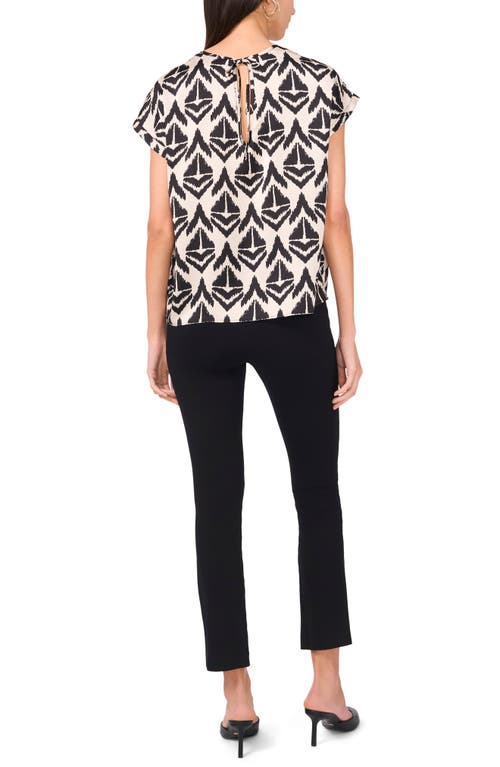 Halogen ® Dolman Sleeve Back Tie Top In Soft Cream Ikat Print