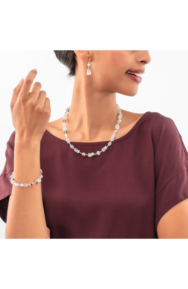 COEUR DE LION Geocube Iconic Nature Silver Necklace, Alternate, color, White