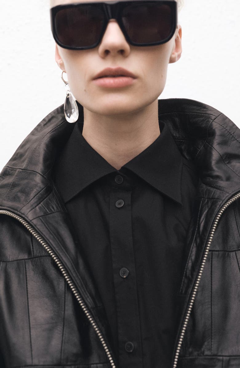 MANGO Slim Fit Cotton Button-Up Shirt, Alternate, color, 