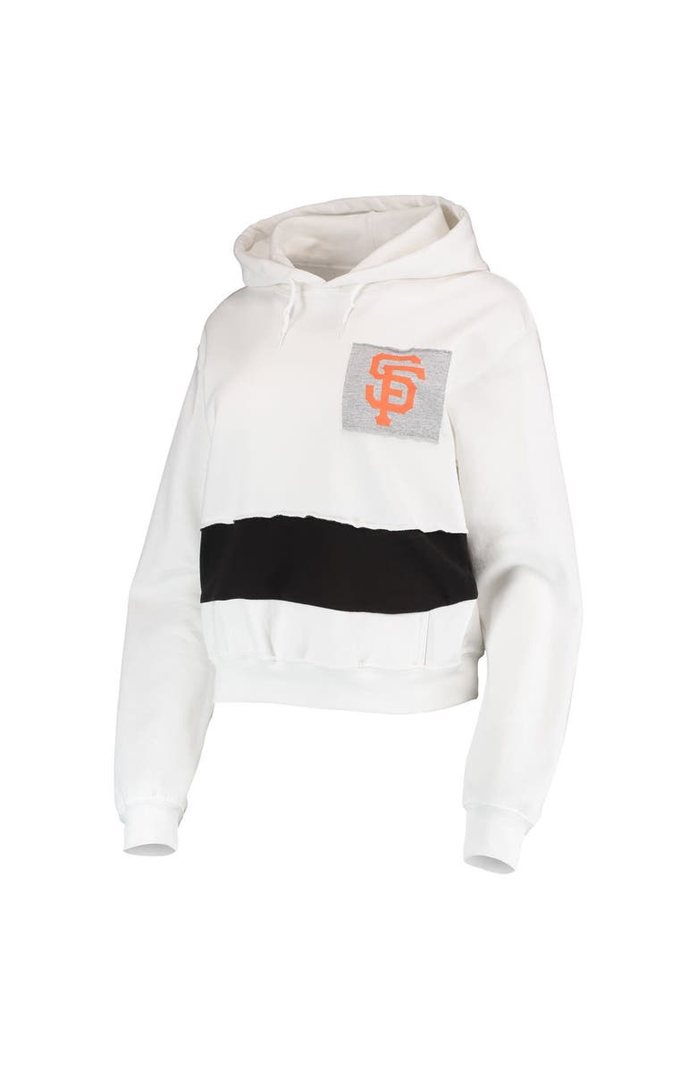 REFRIED APPAREL Women's Refried Apparel White/Black San Francisco Giants Cropped Pullover Hoodie, Alternate, color, 