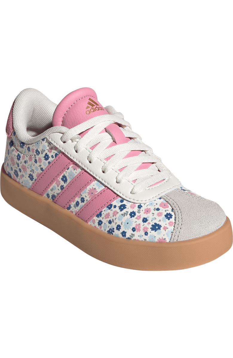 adidas Kids' VL Court 3.0 Sneaker, Main, color, Off White/ Bloom/ Ice Blue