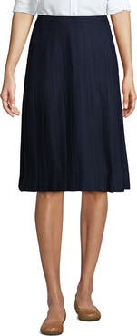 Lands' End School Uniform  Solid Pleated Skirt Below the Knee