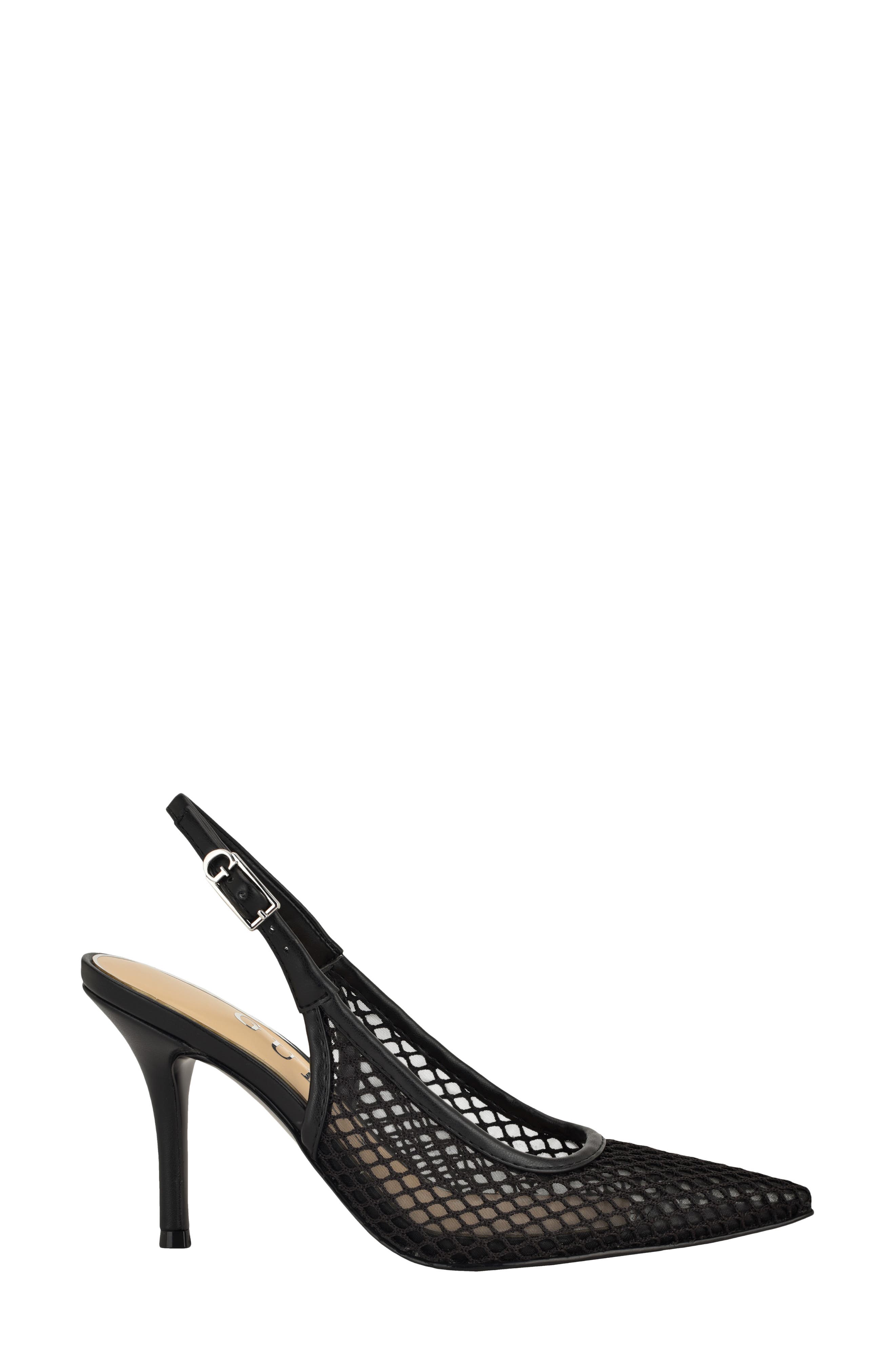 GUESS Pandy Slingback Pointed Toe Pump, Alternate, color, Black