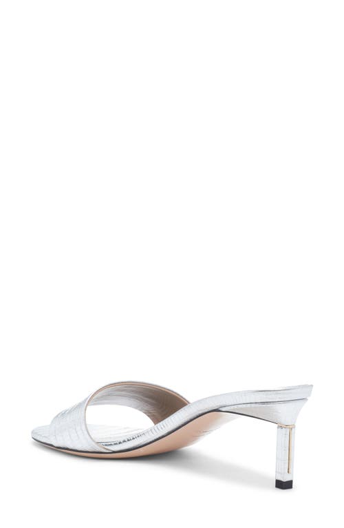 Tom Ford Python Embossed Slide Sandal In Silver