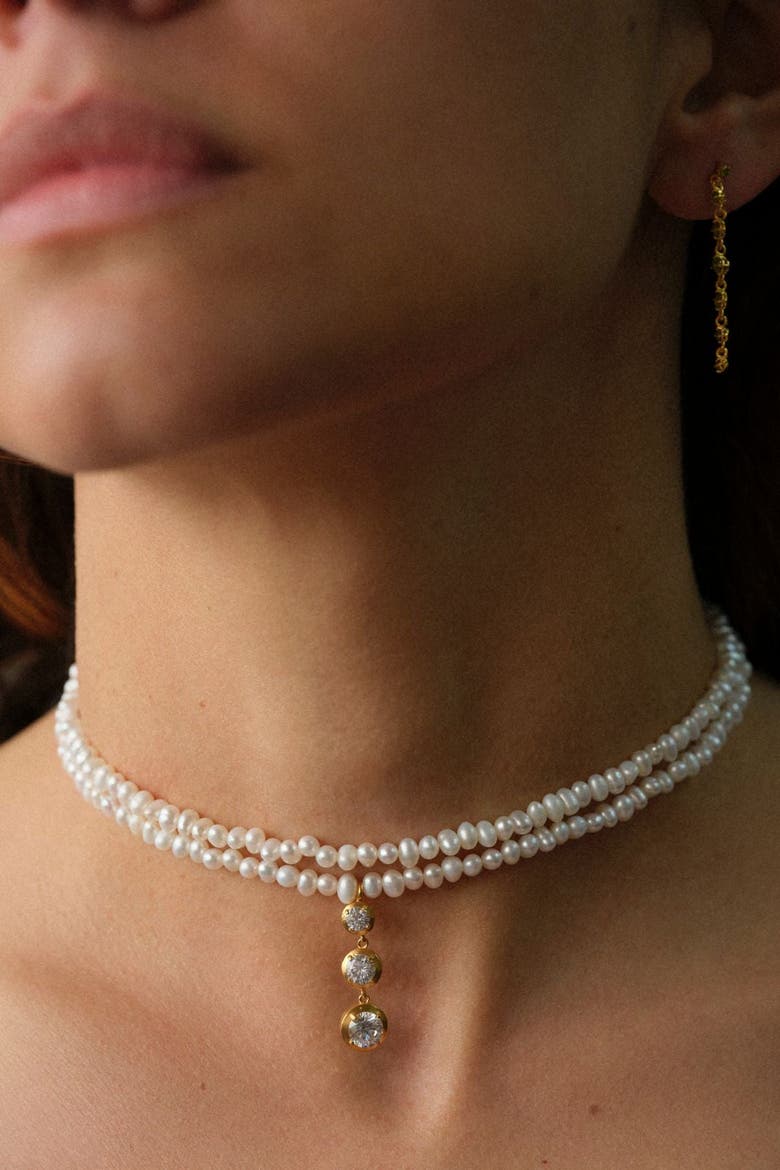 Bella Statement Pearl Necklace, Alternate, color, Ivory