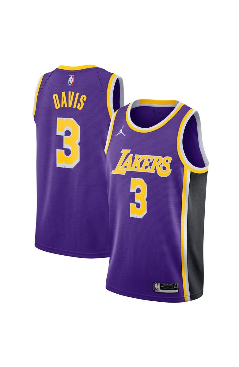 Jordan Brand Men's Jordan Brand Anthony Davis Purple Los Angeles Lakers 2020/21 Swingman Jersey - Statement Edition, Alternate, color, 