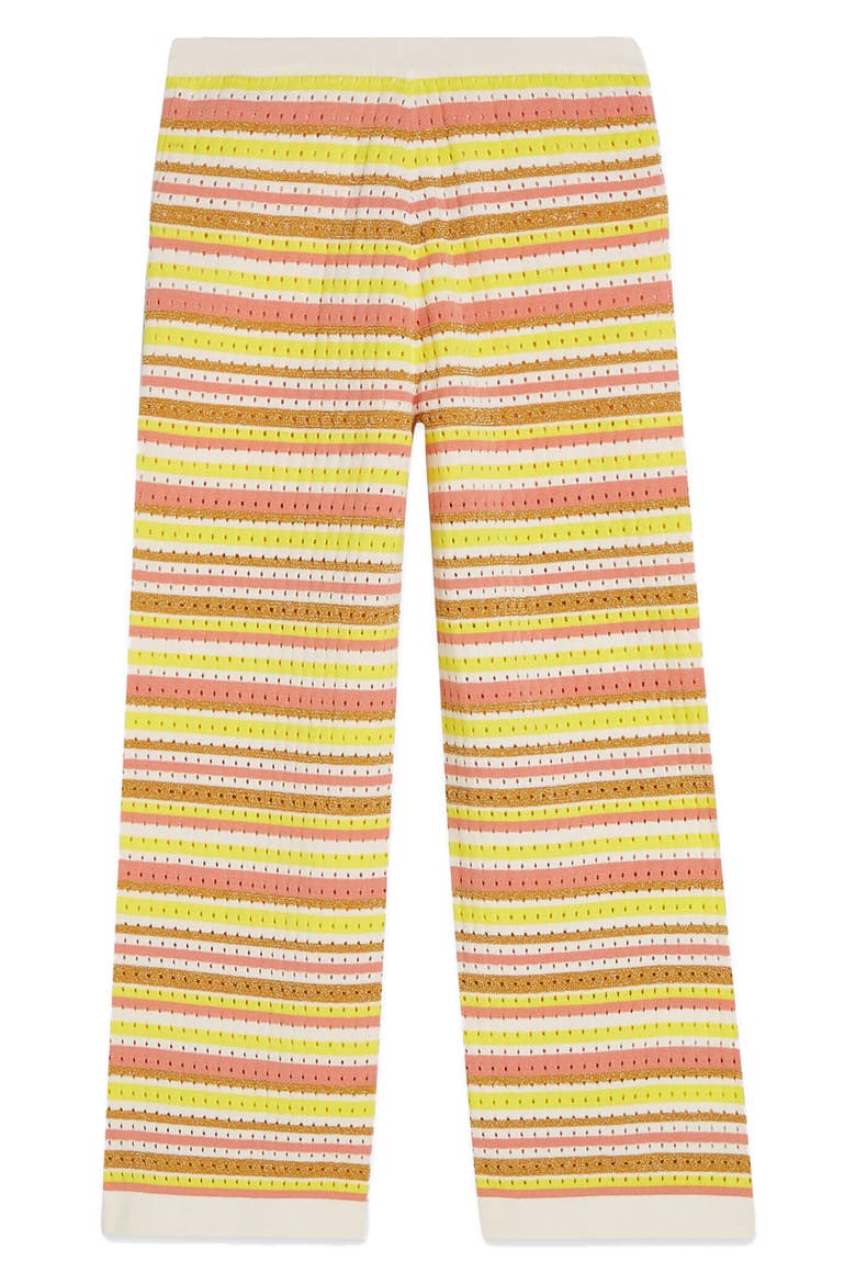 Kids' Stripe Open Stitch Sweatpants, Alternate, color, STRIPE BLAZING YELLOW
