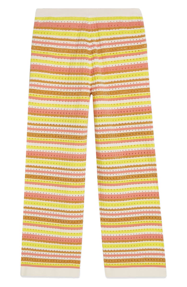 Scotch & Soda Kids' Stripe Open Stitch Sweatpants, Alternate, color, Stripe Blazing Yellow