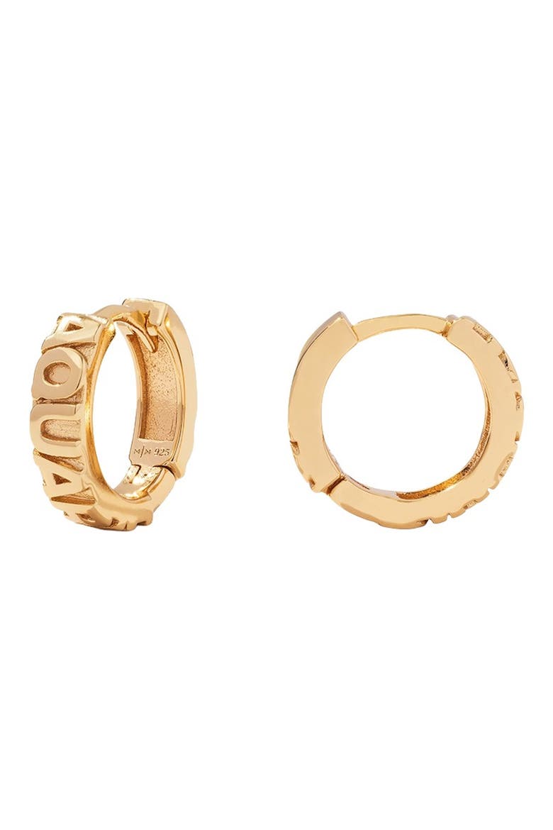 Zodiac Sign Hoop Earrings, Main, color, GOLD