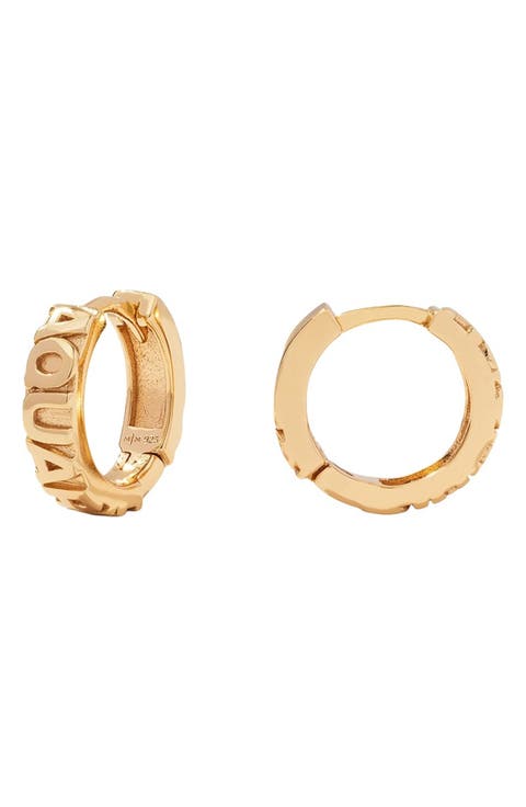 Zodiac Sign Hoop Earrings