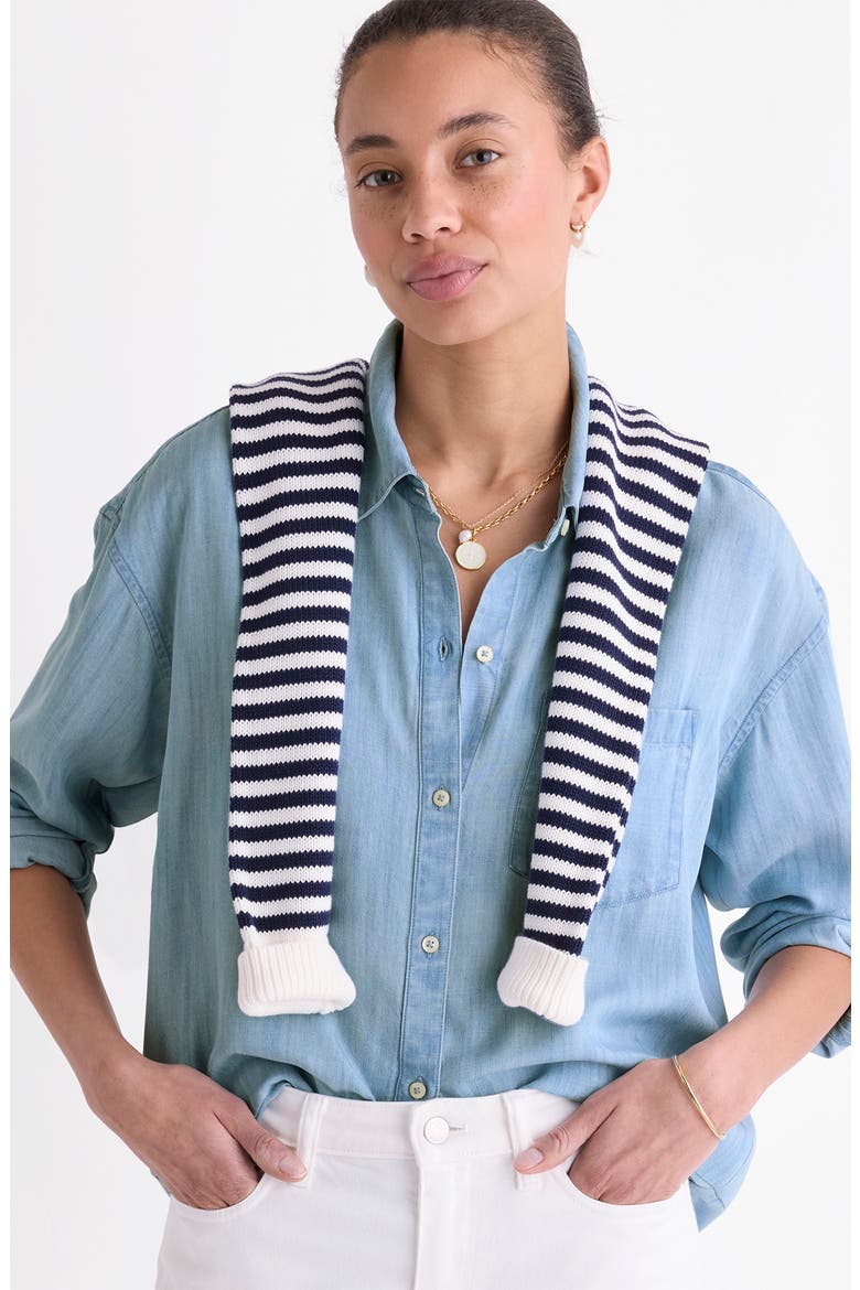 Birdie Chambray Button-Up Shirt, Alternate, color, LIGHT ACID WASH