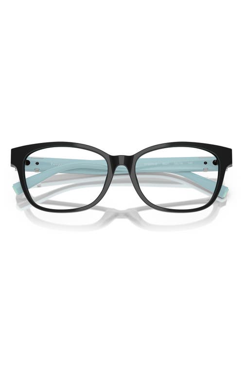 Tiffany & Co . 55mm Pillow Optical Glasses In Black/blue/demo Lens