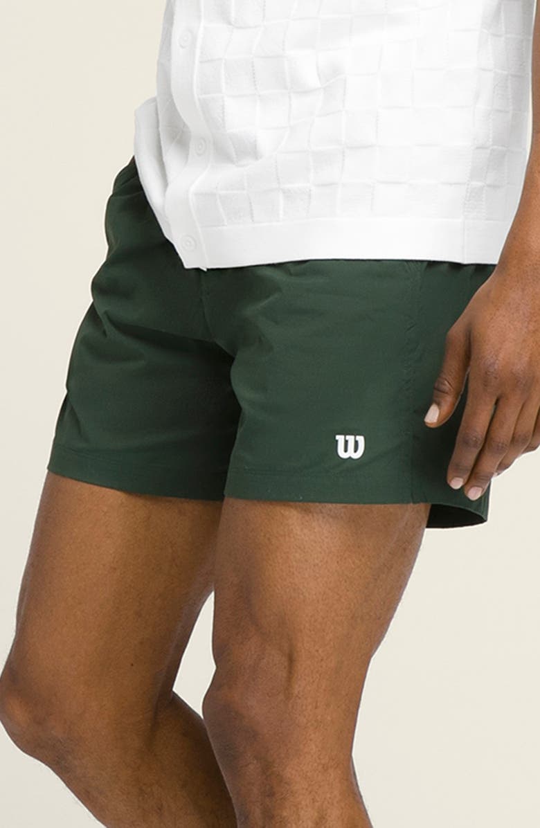 WILSON Tennis Water Repellent Volley Shorts, Alternate, color, Sycamore