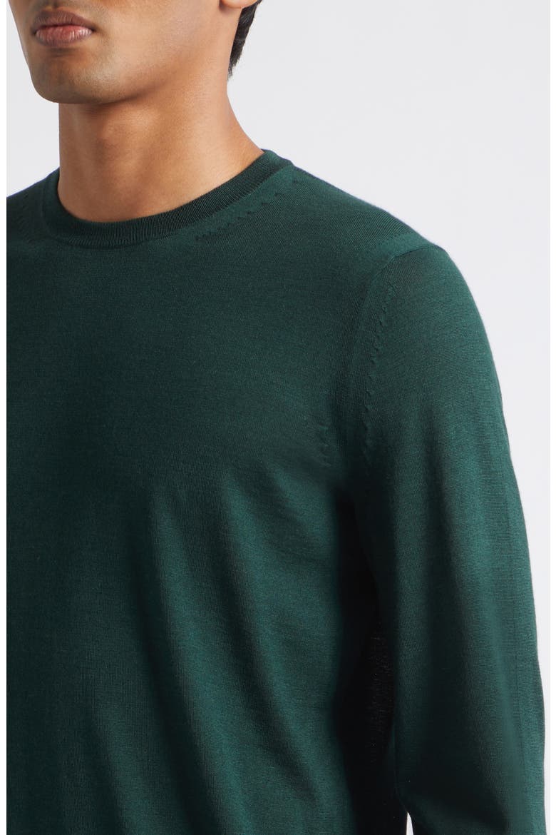 Fine Gauge Cashmere & Silk Sweater, Alternate, color, GBI CLOVER GREEN