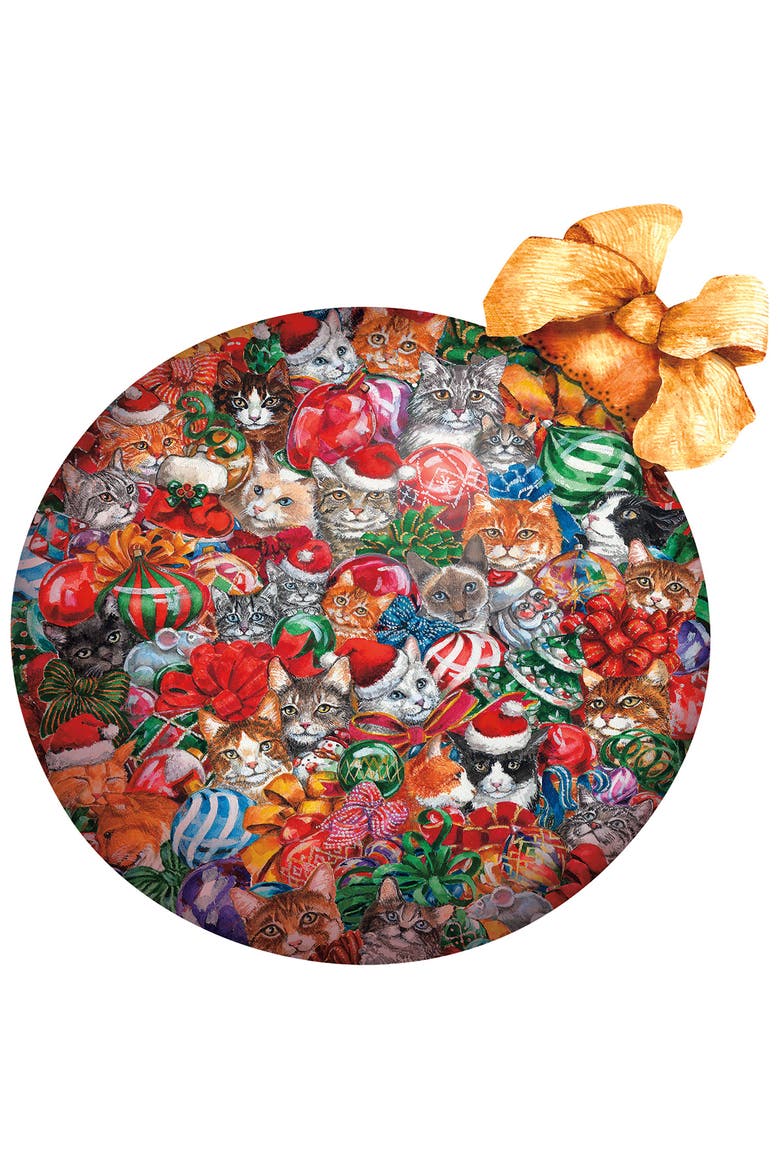 Cat Christmas ornament 750 piece Jigsaw Puzzle for Adults Special Shape, Alternate, color, Multicolor