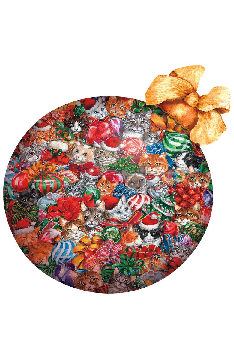 Sunsout Cat Christmas ornament 750 piece Jigsaw Puzzle for Adults Special Shape, Alternate, color, Multicolor