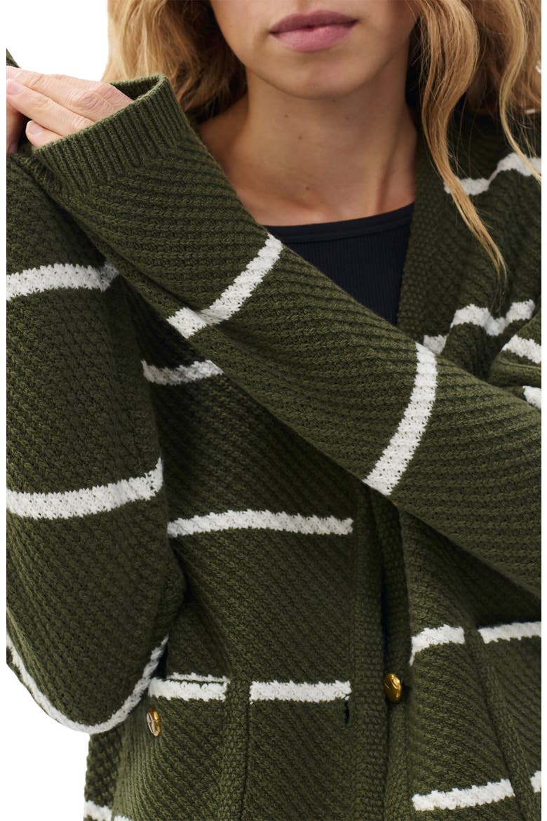 Peggy Stripe Wool Cardigan, Alternate, color, ARMMT