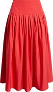 Nordstrom Pleated Cotton Poplin Skirt