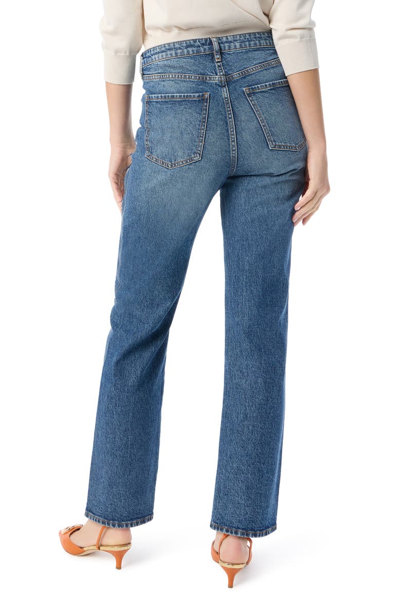 Athena Slouchy Pieced Two-Tone Straight Leg Jeans, Alternate, color, AERO WASH COMBO