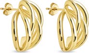 Sterling Forever Marina Layered Huggie Hoop Earrings
