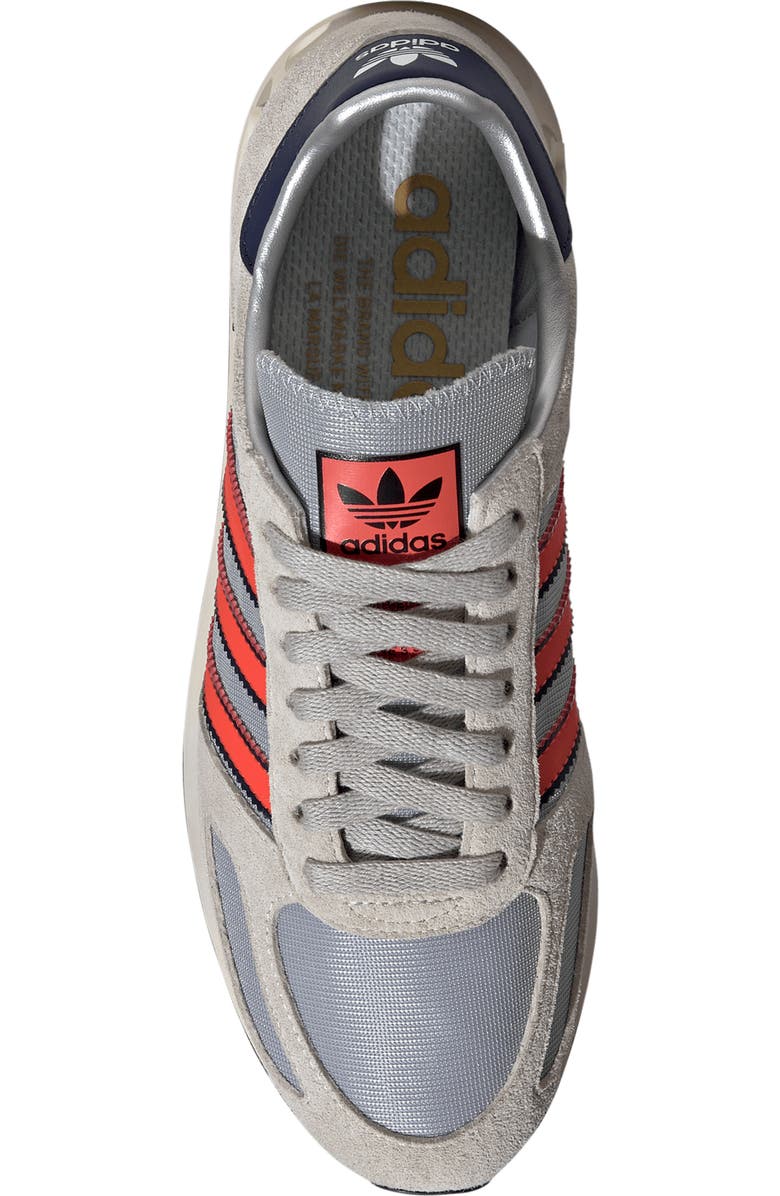 adidas Gender Inclusive LA Trainer OG Made in USA Sneaker, Alternate, color, Silver Metallic/ Dark Blue