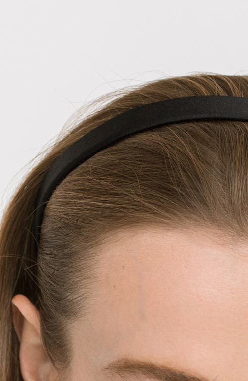 Jennifer Behr Lucy Satin Headband In Black