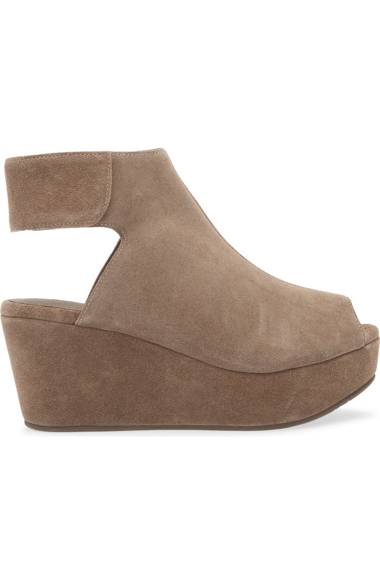 Chocolat Blu Cutout Wedge Sandal, Alternate, color, Dark Taupe