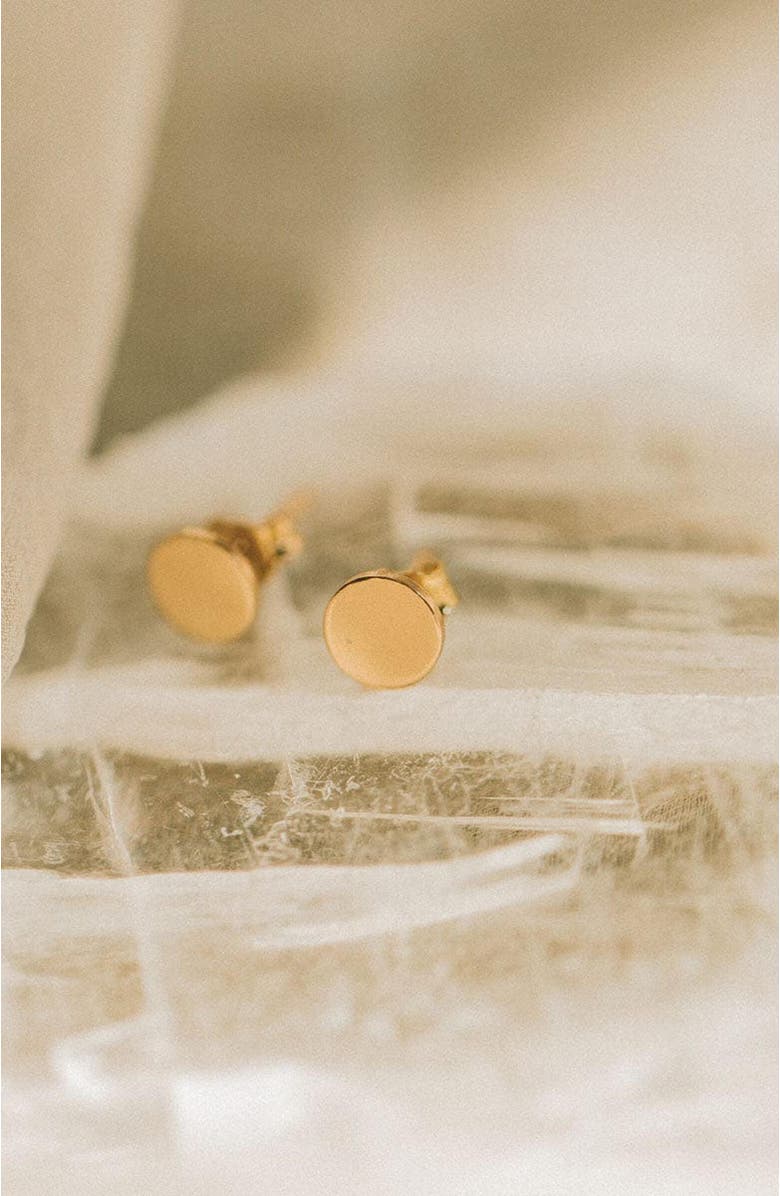 MADE BY MARY Lux Stud Earrings, Alternate, color, Gold Filled