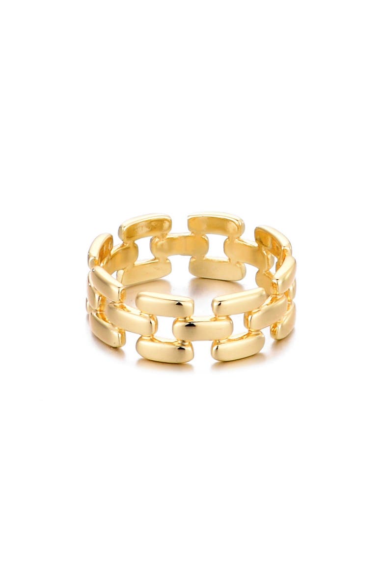 Grid Pattern Ring, Main, color, GOLD