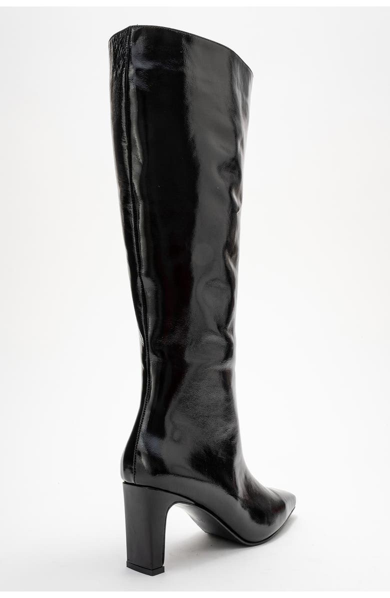 Forever & Always Shoes Velencia Leather Knee High Boot, Alternate, color, Black Patent Leather