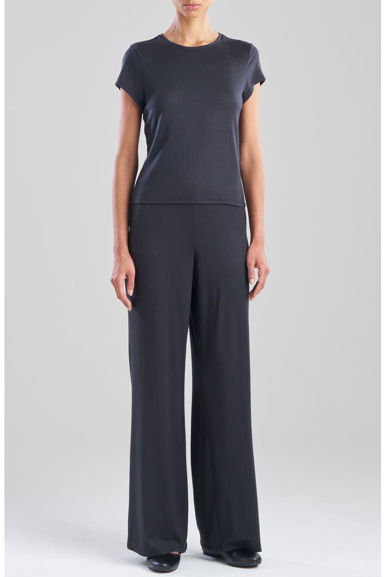Cozy Essentials Short Sleeve Pajamas, Main, color, BLACK