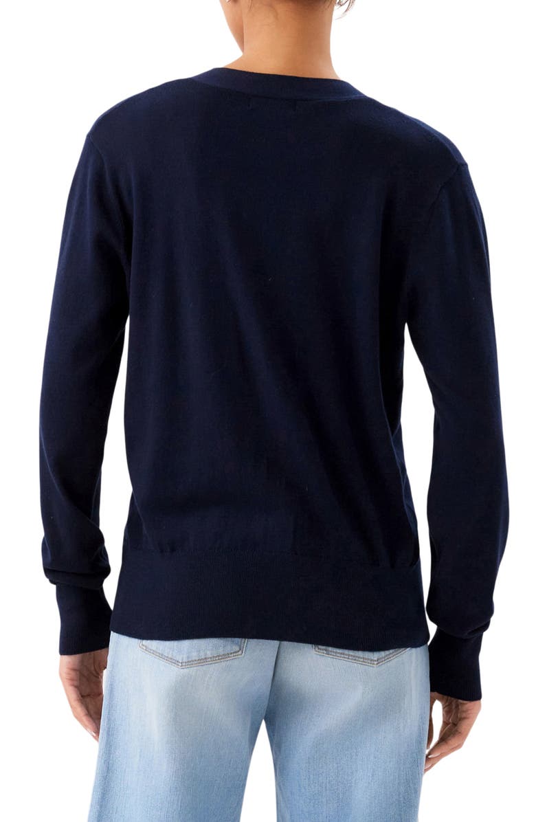 Karen Kane V-Neck Cardigan Sweater, Alternate, color, Navy