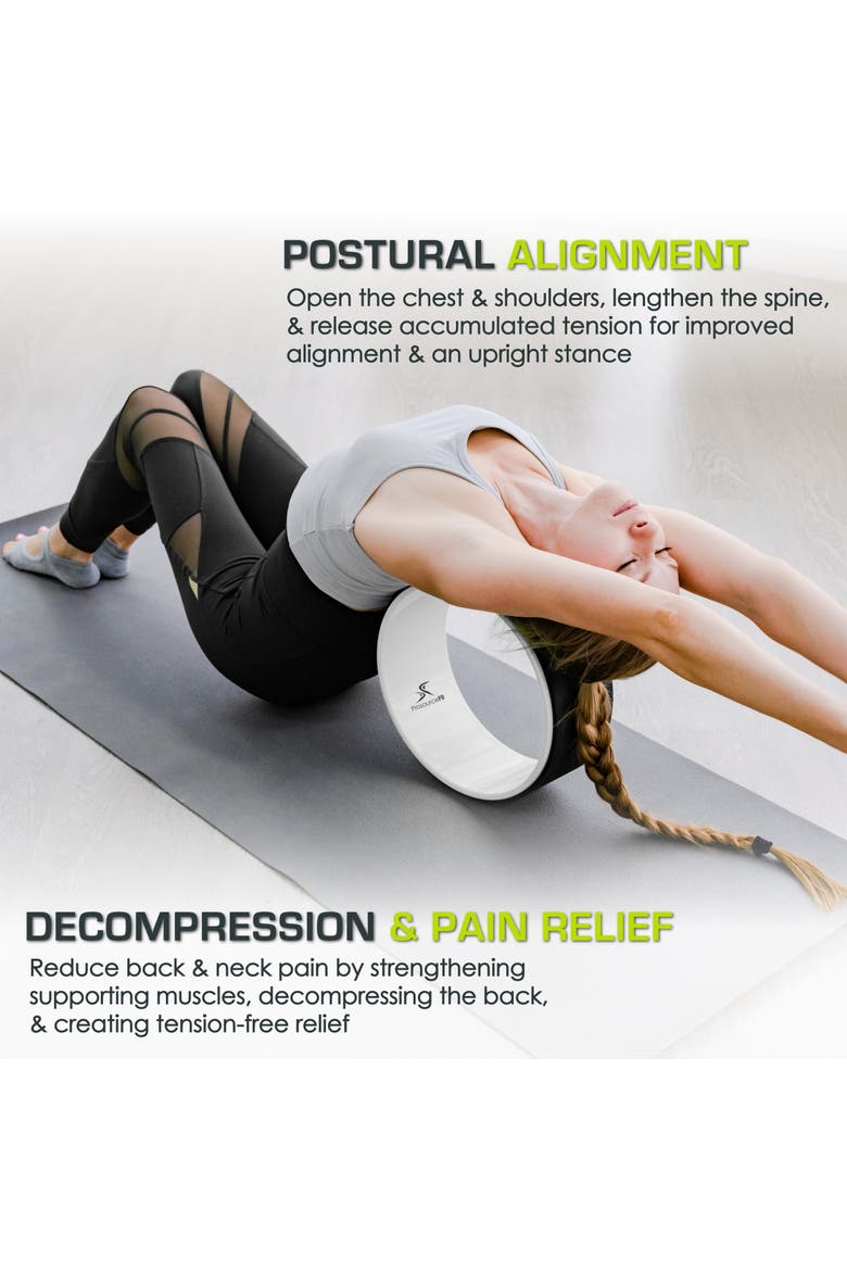 Yoga Wheel, Alternate, color, Black/White
