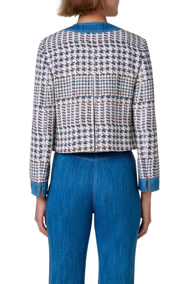 Houndstooth Jacquard Jacket, Alternate, color, DENIM-MULTICOLOR