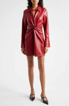 McKenna Long Sleeve Faux Leather Dress