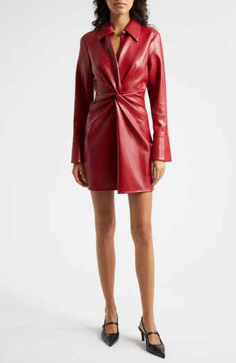 McKenna Long Sleeve Faux Leather Dress
