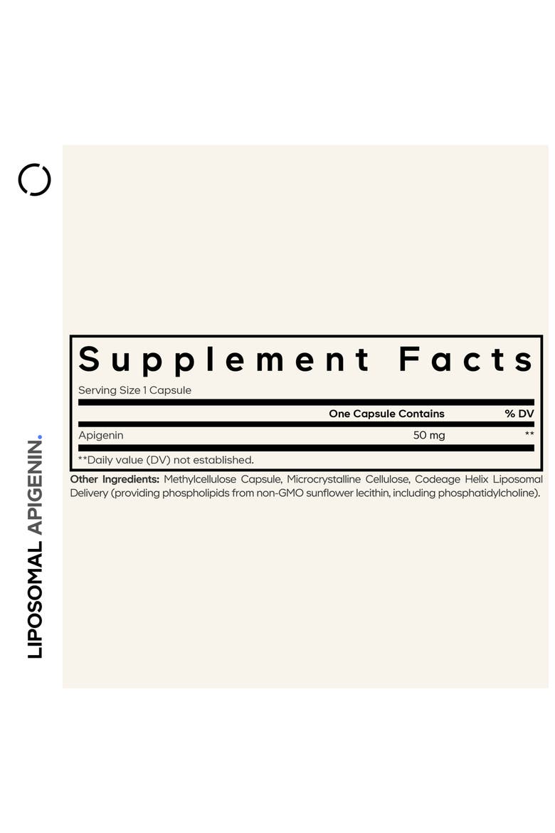 Liposomal Apigenin Daily Flavonoid Chamomile Supplement, Alternate, color, White