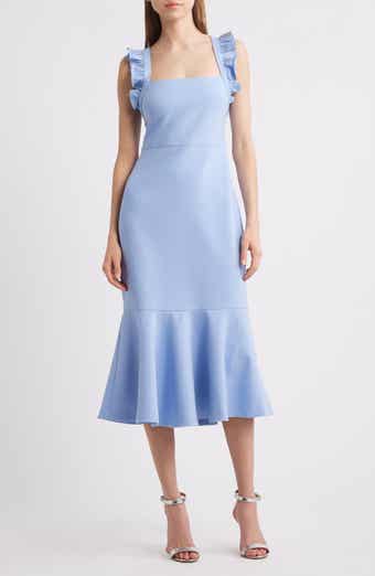 LIKELY Hara Ruffle Strap Midi Dress