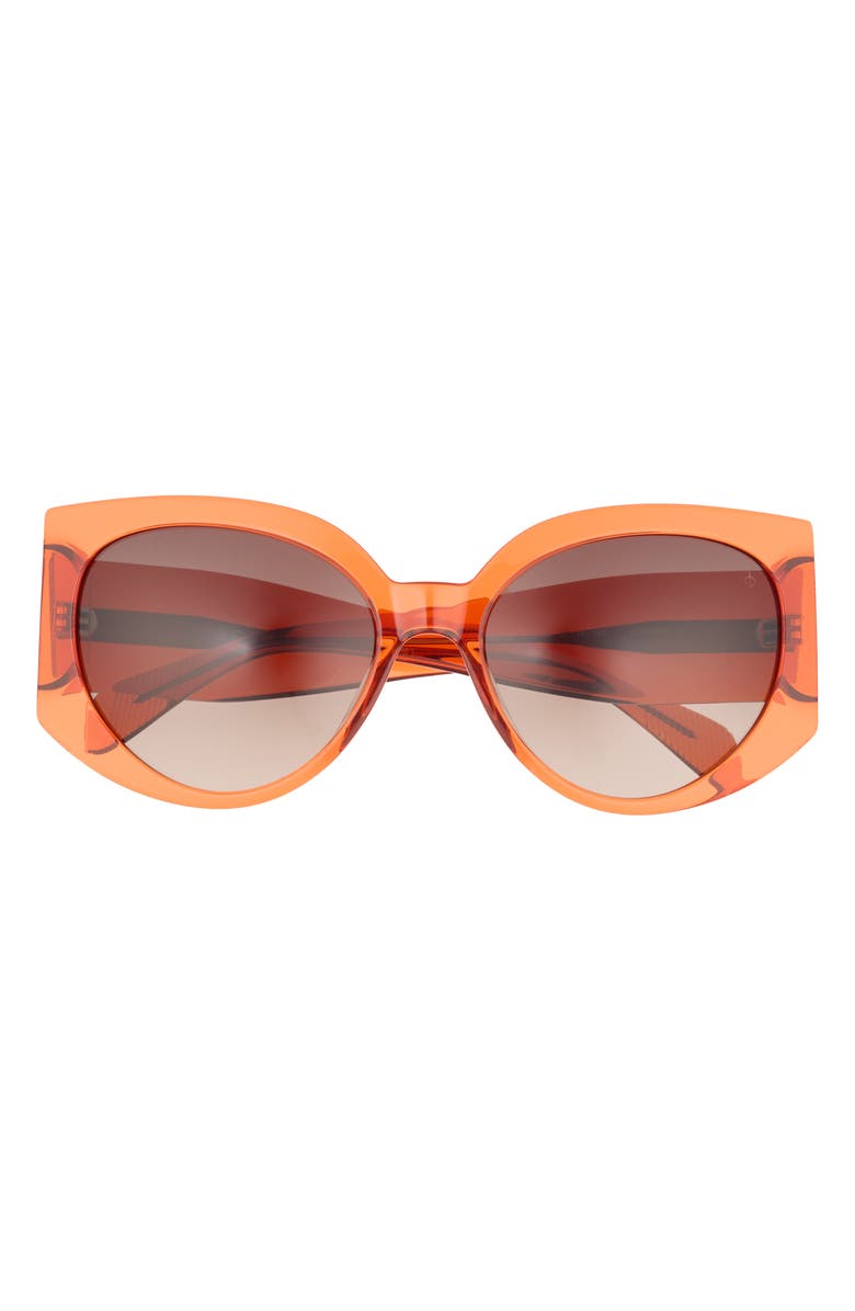 rag & bone 58mm Round Sunglasses, Main, color, Orange