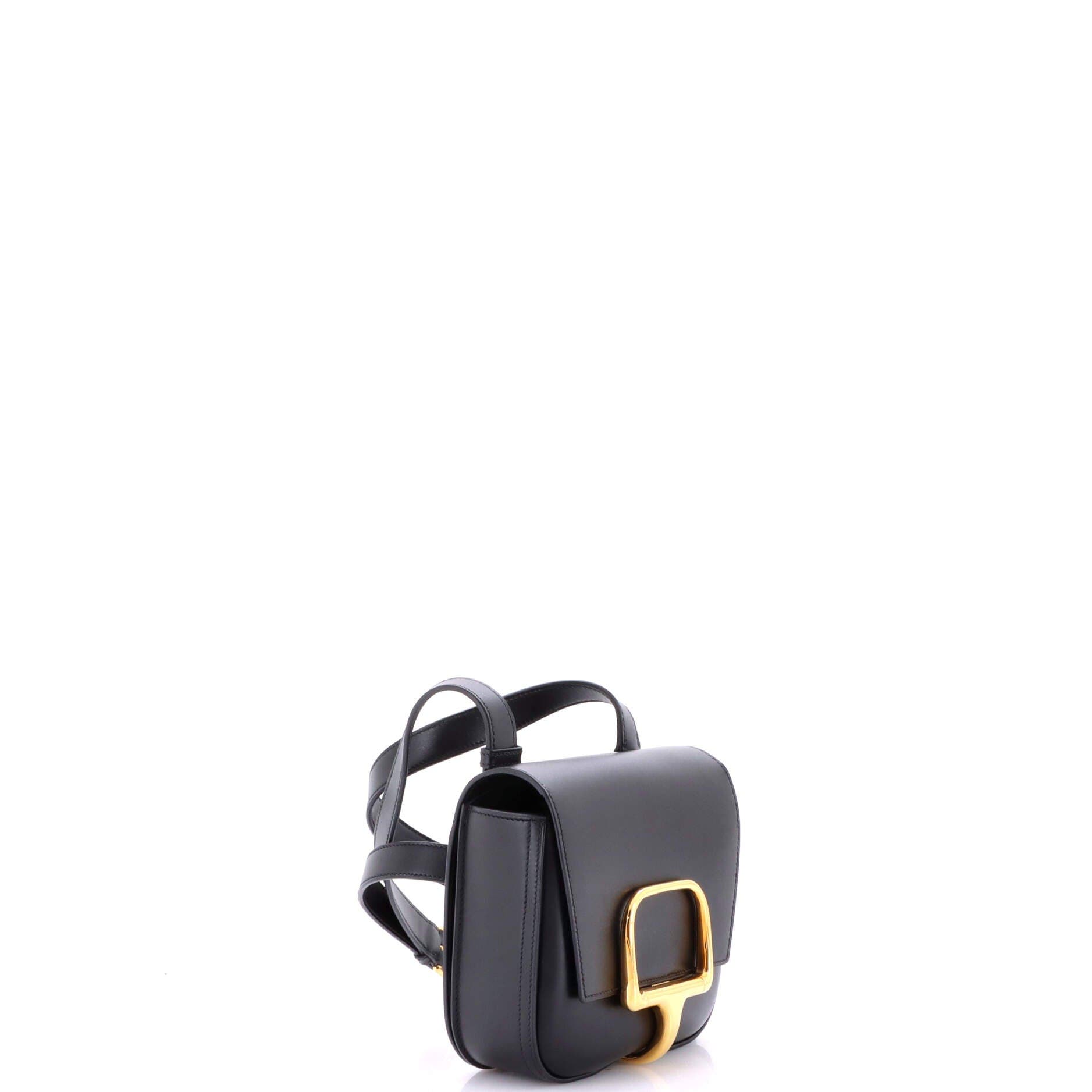 Della Cavalleria Shoulder Bag Tadelakt Mini, Alternate, color, Black