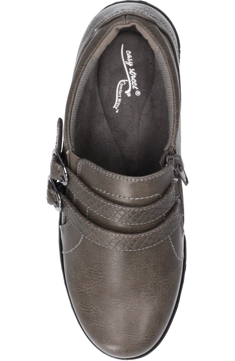 EASY STREET Stroll Faux Leather Clog, Alternate, color, Grey/ Grey Snake/ Gore