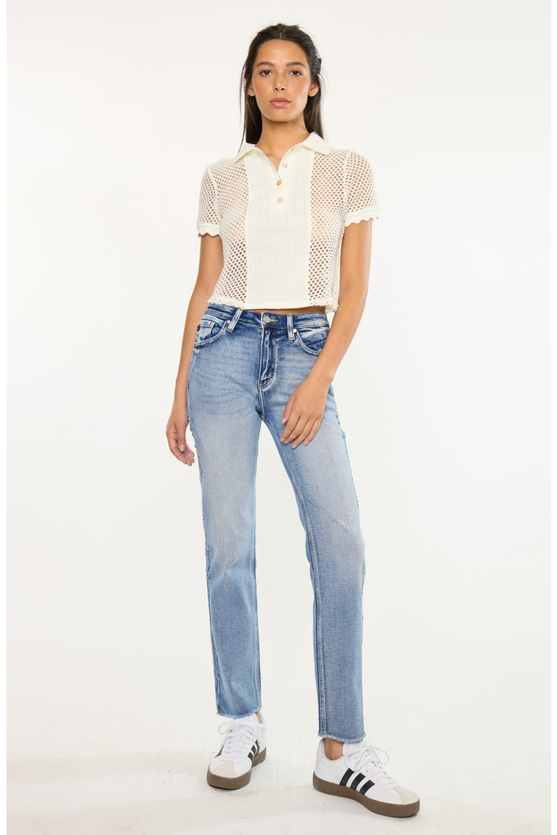 Sadie High Rise Straight Leg Jeans, Alternate, color, Medium Wash