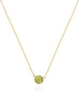 The Lovery Fine Jewelry Peridot Single Bezel Necklace