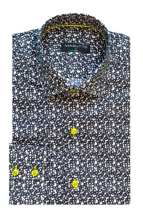 Petra Print Button-Up Long Sleeve Shirt