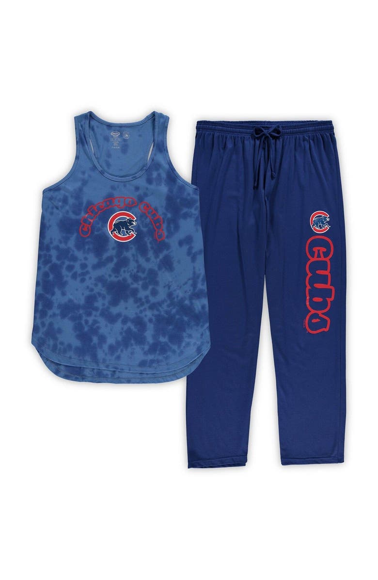 CONCEPTS SPORT Women's Concepts Sport Royal Chicago Cubs Plus Size Jersey Tank Top & Pants Sleep Set, Main, color, 