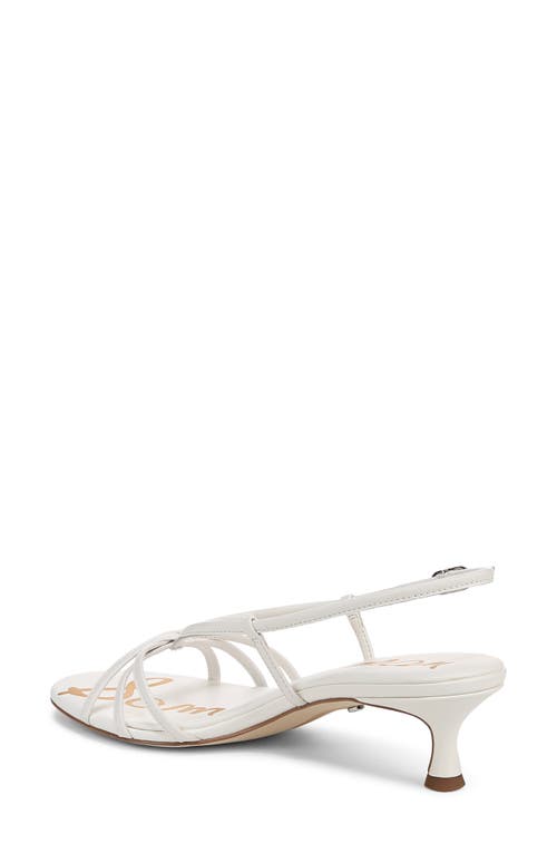 Sam Edelman Cressa Slingback Kitten Heel Sandal In Bright White